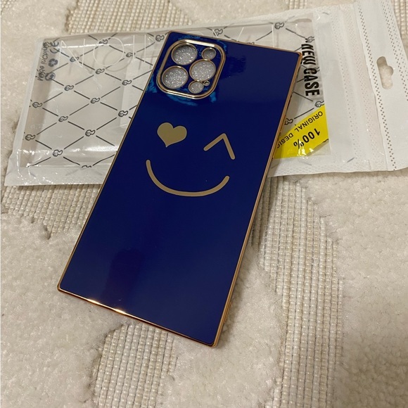 # 3 - Cute Smiley face case for iPhone 12 Pro only (NOT FOR MAX) Dark blue - Picture 2 of 14